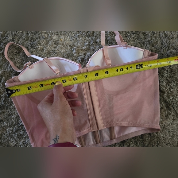 Sexy Powder Pink Lace Silky Soft Bustier - Picture 3 of 8
